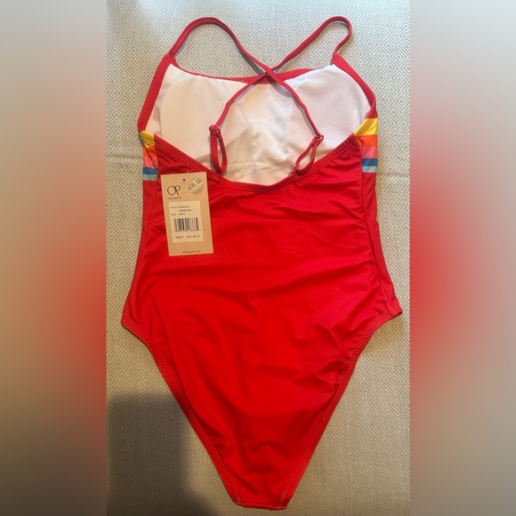 OP Ocean pacific women swimsuit Sz#Small 1 piece cherry red New - Picture 9 of 11